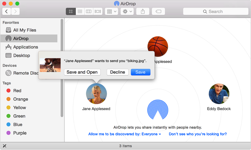 How to use airdrop receiving airdrop files